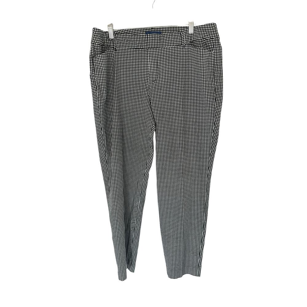 Old Navy Plus‎ Black White Gingham Office Career Work Pixie Ankle Pants Size 16